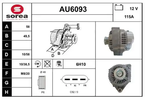 генератор SERA AU6093