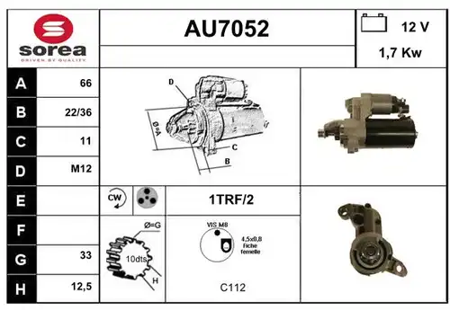 стартер SERA AU7052