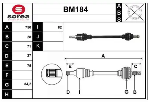 полуоска SERA BM184