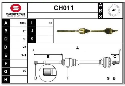 полуоска SERA CH011