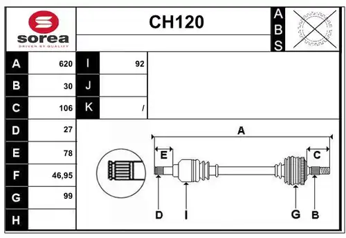 полуоска SERA CH120