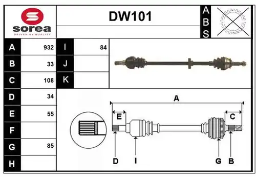 полуоска SERA DW101