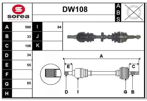 полуоска SERA DW108