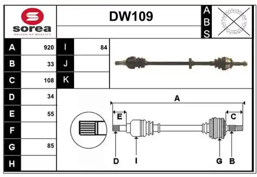 полуоска SERA DW109