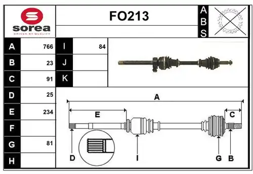 полуоска SERA FO213