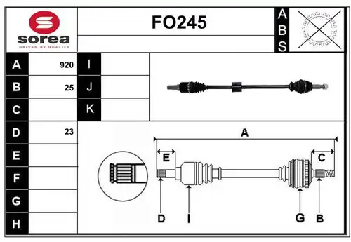 полуоска SERA FO245