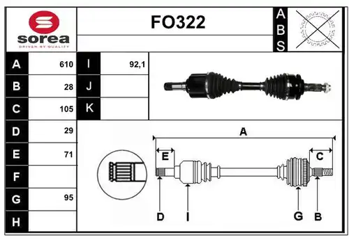 полуоска SERA FO322