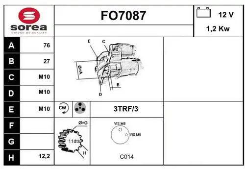 стартер SERA FO7087