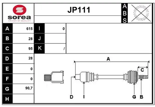 полуоска SERA JP111