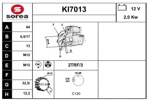 стартер SERA KI7013