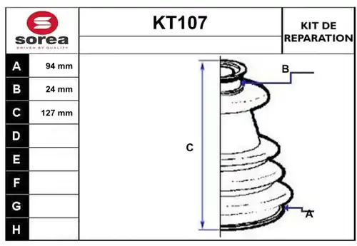 комплект маншон, полуоска SERA KT107