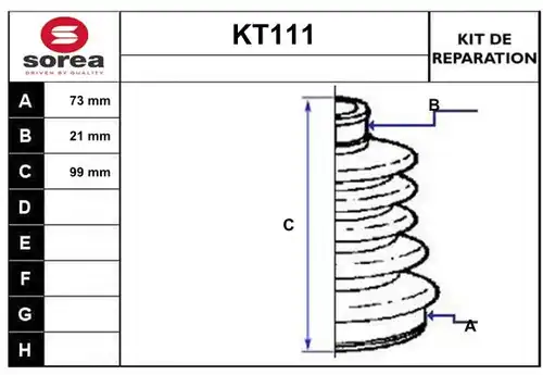 комплект маншон, полуоска SERA KT111