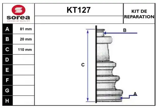 комплект маншон, полуоска SERA KT127