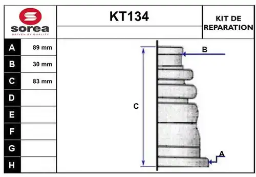 комплект маншон, полуоска SERA KT134