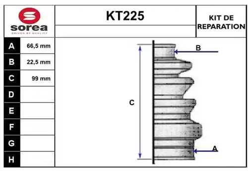 комплект маншон, полуоска SERA KT225