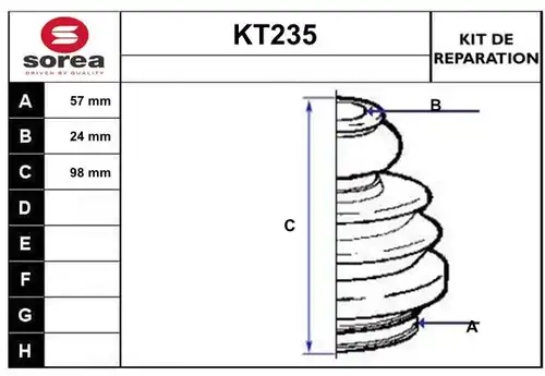 комплект маншон, полуоска SERA KT235