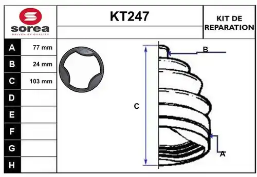 комплект маншон, полуоска SERA KT247