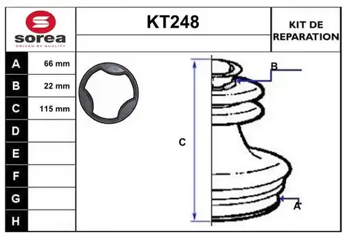 комплект маншон, полуоска SERA KT248