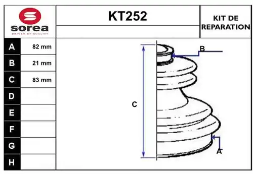 комплект маншон, полуоска SERA KT252