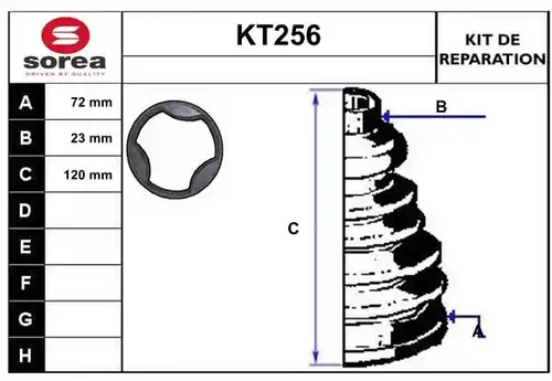 комплект маншон, полуоска SERA KT256