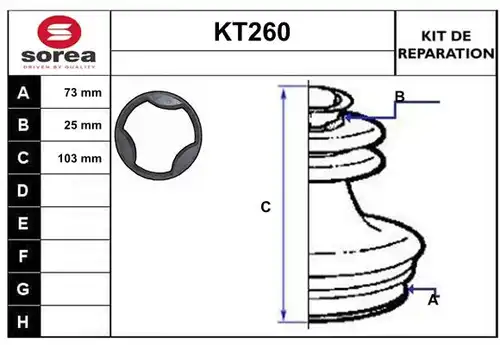 комплект маншон, полуоска SERA KT260