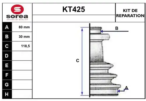 комплект маншон, полуоска SERA KT425