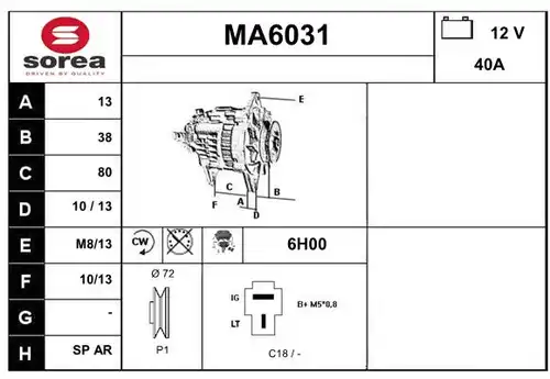 генератор SERA MA6031