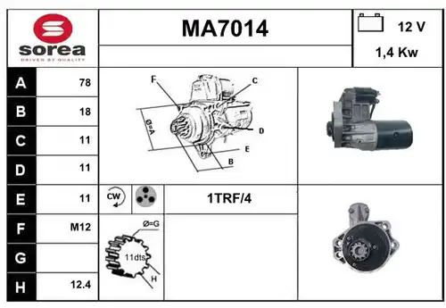 стартер SERA MA7014