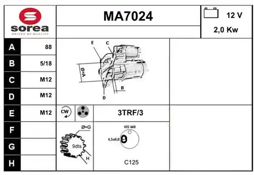 стартер SERA MA7024