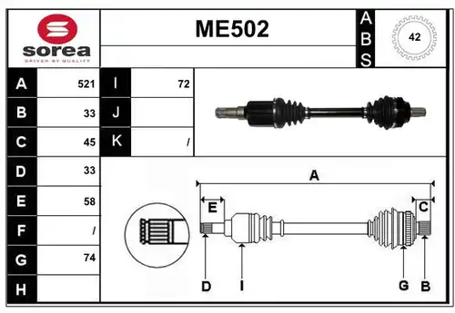 полуоска SERA ME502