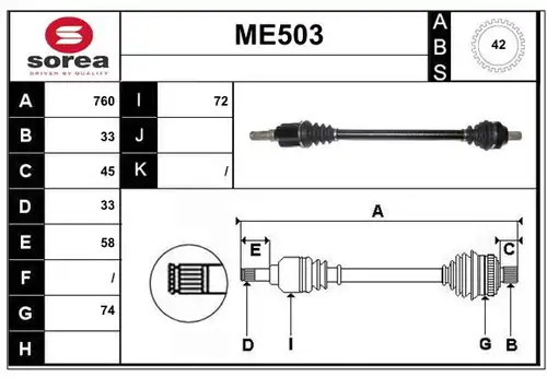 полуоска SERA ME503