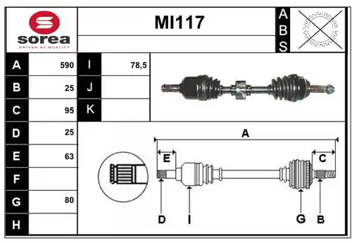 полуоска SERA MI117