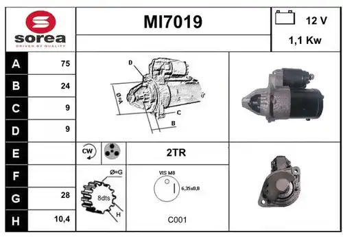 стартер SERA MI7019