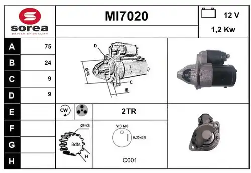 стартер SERA MI7020