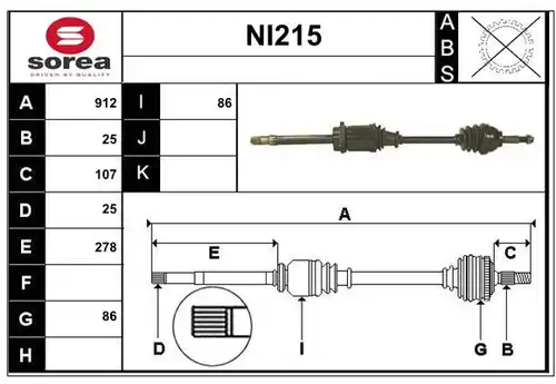 полуоска SERA NI215