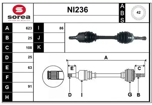 полуоска SERA NI236