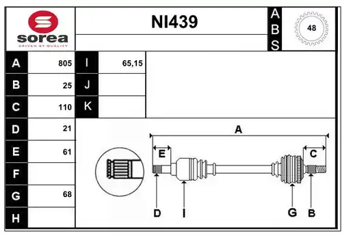 полуоска SERA NI439