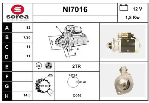 стартер SERA NI7016