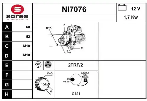 стартер SERA NI7076