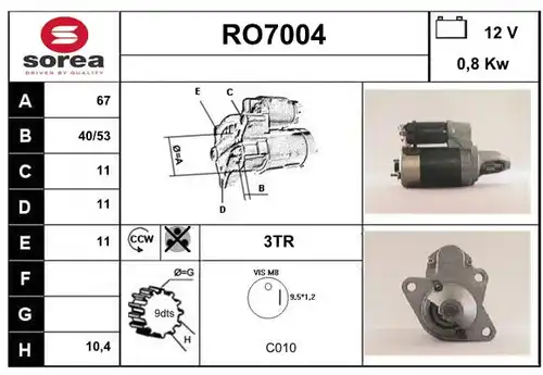 стартер SERA RO7004