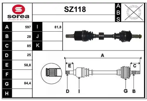 полуоска SERA SZ118
