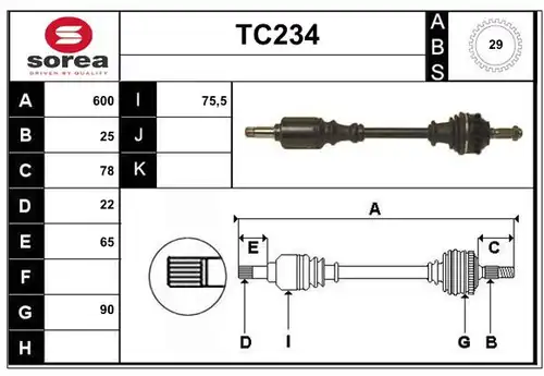 полуоска SERA TC234