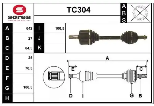 полуоска SERA TC304