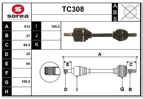 полуоска SERA TC308