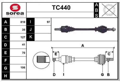 полуоска SERA TC440