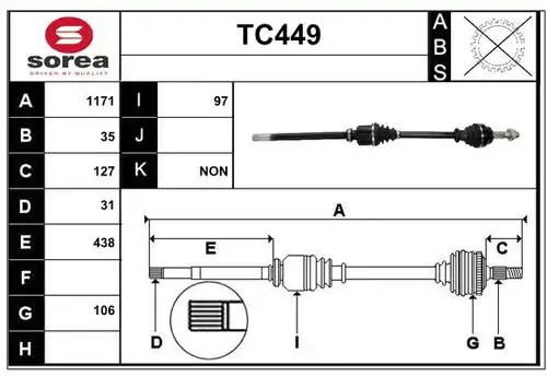 полуоска SERA TC449