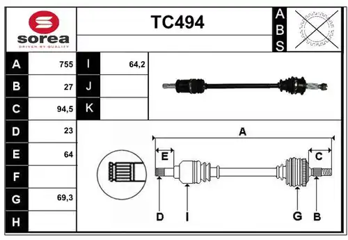 полуоска SERA TC494