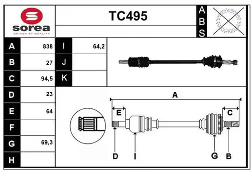 полуоска SERA TC495