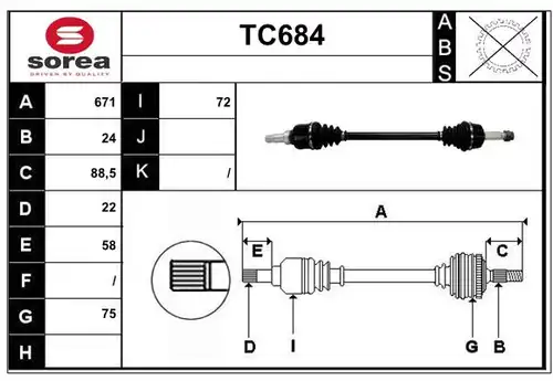 полуоска SERA TC684