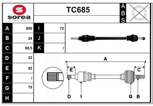 полуоска SERA TC685